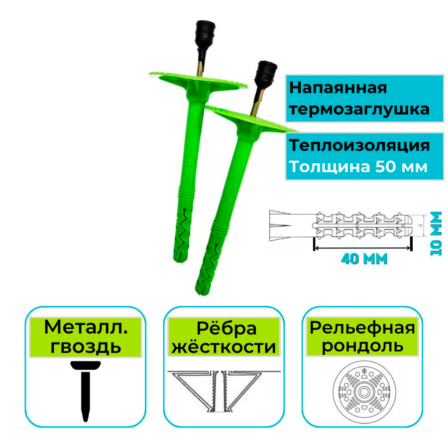 Дюбели 40 мм для утеплителя фото